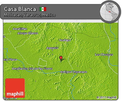 Physical 3D Map of Casa Blanca
