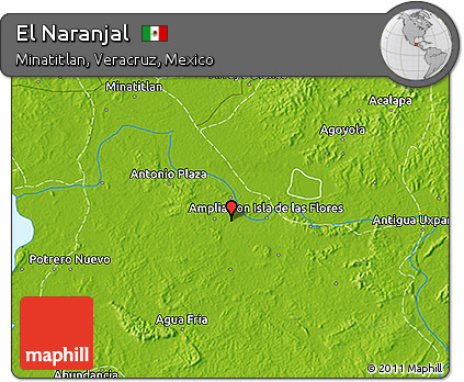 Physical 3D Map of El Naranjal