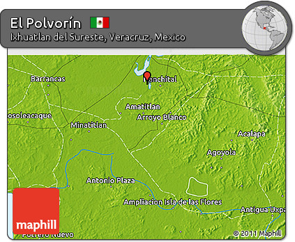 Physical 3D Map of El Polvorín