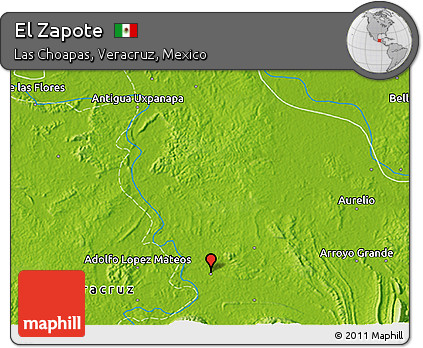 Physical 3D Map of El Zapote