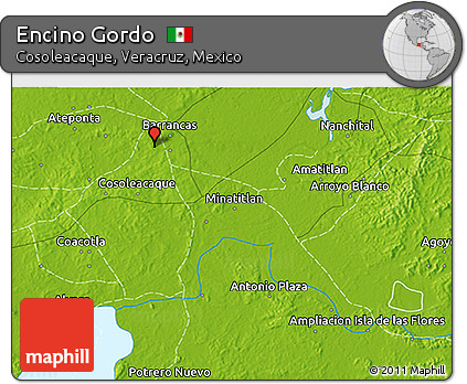 Physical 3D Map of Encino Gordo