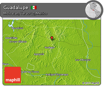Physical 3D Map of Guadalupe