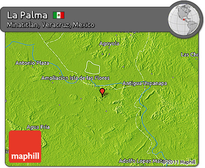 Physical 3D Map of La Palma