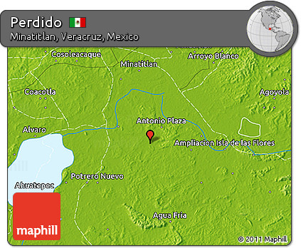 Physical 3D Map of Perdido