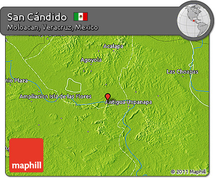 Physical 3D Map of San Cándido