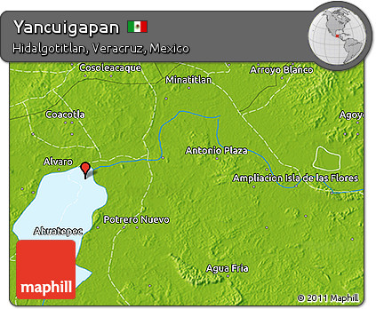 Physical 3D Map of Yancuigapan