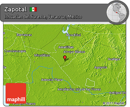 Physical 3D Map of Zapotal