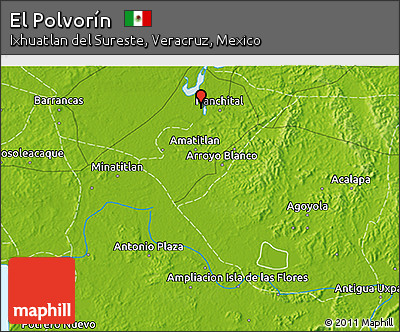 Physical 3D Map of El Polvorín
