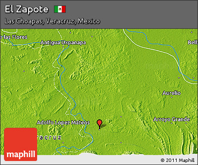 Physical 3D Map of El Zapote