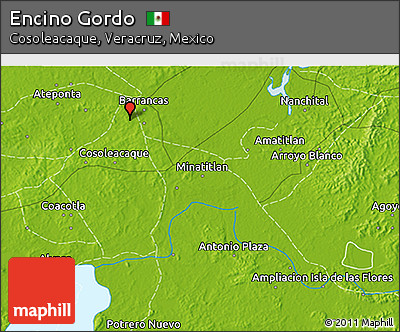 Physical 3D Map of Encino Gordo