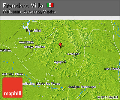 Physical 3D Map of Francisco Villa