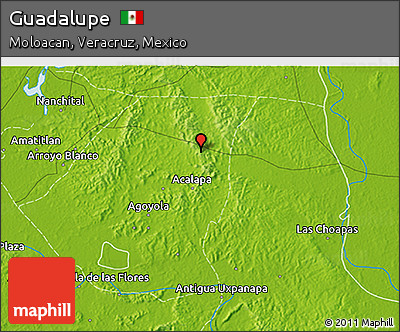 Physical 3D Map of Guadalupe