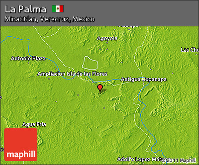 Physical 3D Map of La Palma