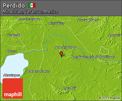 Physical 3D Map of Perdido