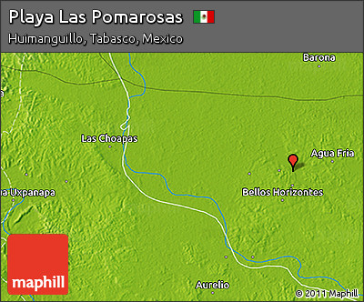 Physical 3D Map of Playa Las Pomarosas