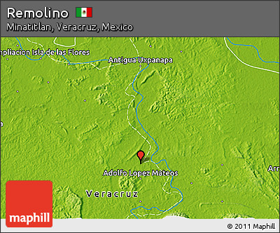 Physical 3D Map of Remolino