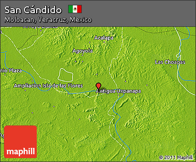 Physical 3D Map of San Cándido