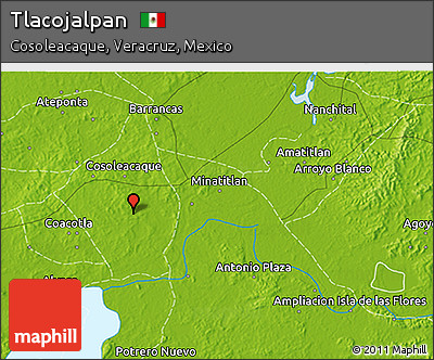 Physical 3D Map of Tlacojalpan