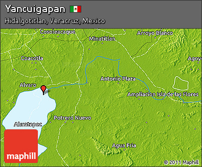 Physical 3D Map of Yancuigapan