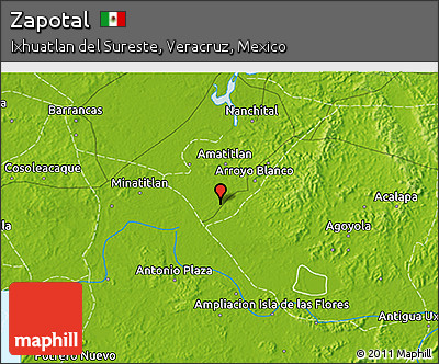 Physical 3D Map of Zapotal