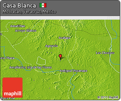 Physical 3D Map of Casa Blanca