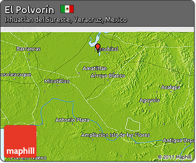 Physical 3D Map of El Polvorín