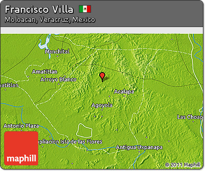 Physical 3D Map of Francisco Villa