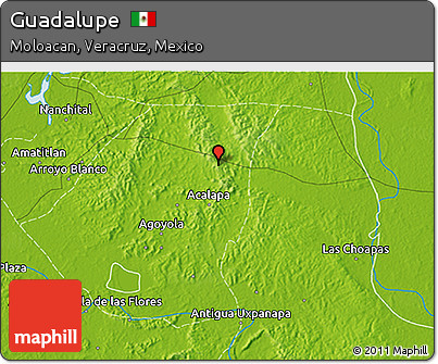 Physical 3D Map of Guadalupe