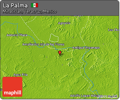 Physical 3D Map of La Palma