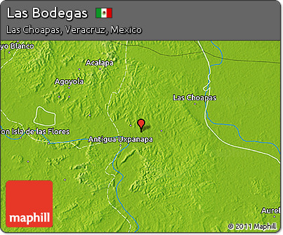 Physical 3D Map of Las Bodegas