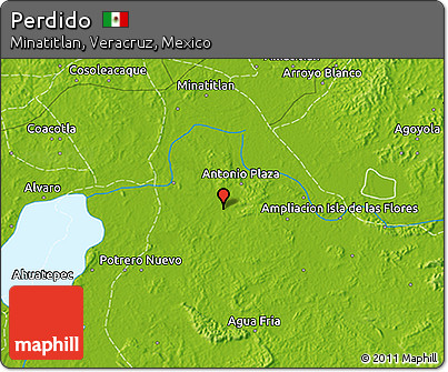 Physical 3D Map of Perdido