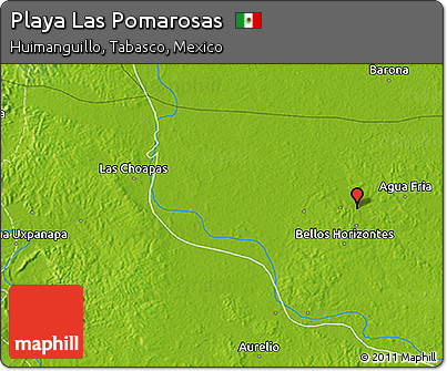Physical 3D Map of Playa Las Pomarosas