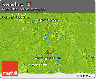 Physical 3D Map of Remolino