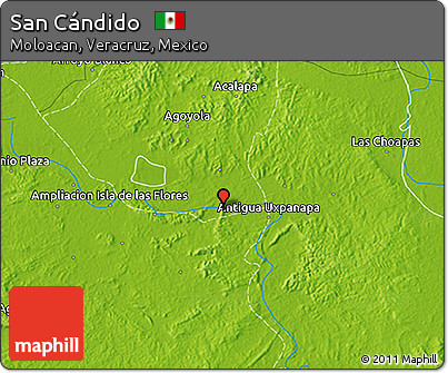 Physical 3D Map of San Cándido