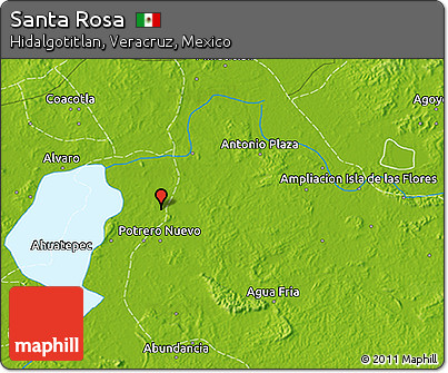 Physical 3D Map of Santa Rosa
