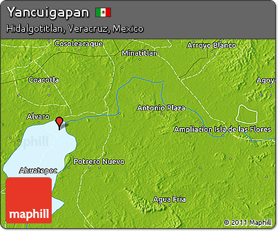 Physical 3D Map of Yancuigapan
