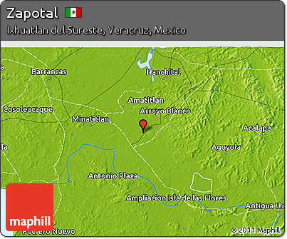 Physical 3D Map of Zapotal