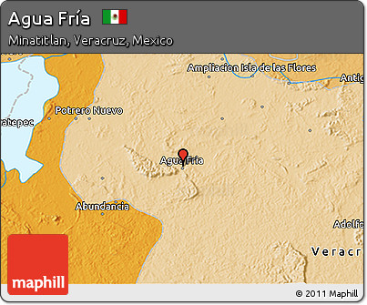 Political 3D Map of Agua Fría