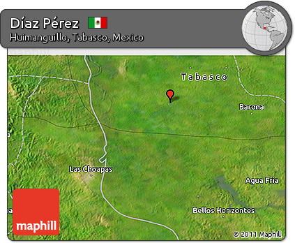 Satellite 3D Map of Díaz Pérez