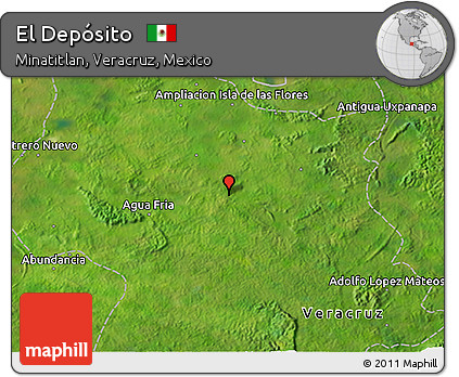 Satellite 3D Map of El Depósito