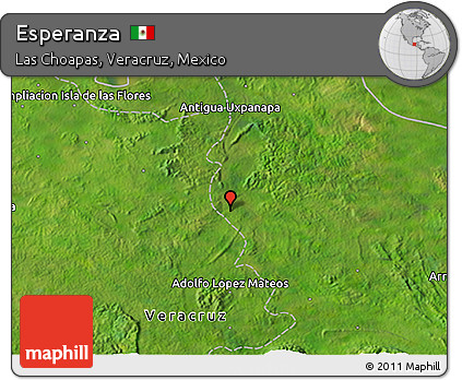 Satellite 3D Map of Esperanza