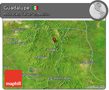 Satellite 3D Map of Guadalupe