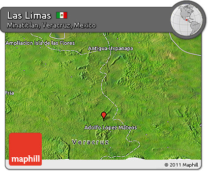 Satellite 3D Map of Las Limas