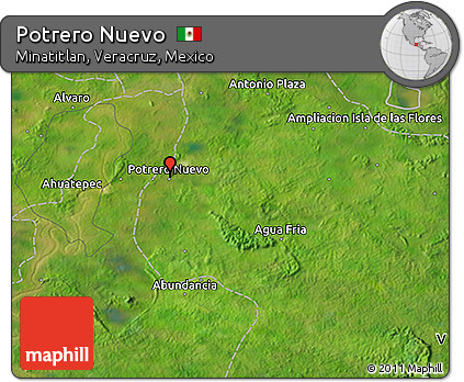 Satellite 3D Map of Potrero Nuevo