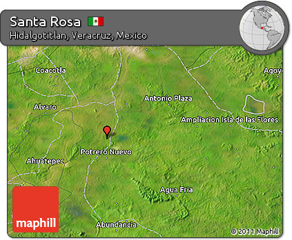 Satellite 3D Map of Santa Rosa