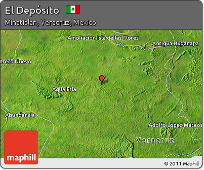 Satellite 3D Map of El Depósito