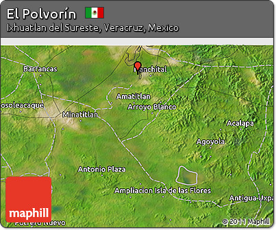 Satellite 3D Map of El Polvorín