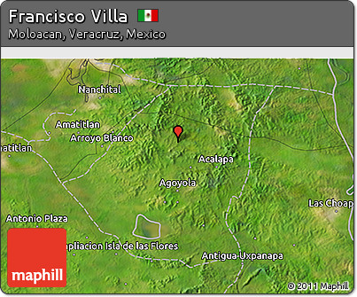 Satellite 3D Map of Francisco Villa