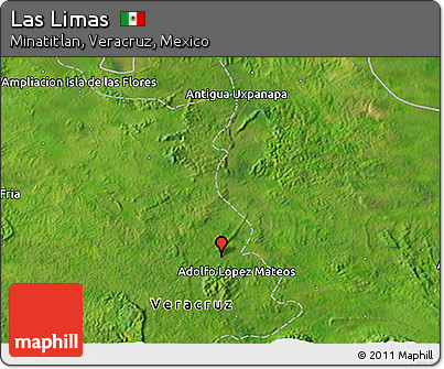 Satellite 3D Map of Las Limas