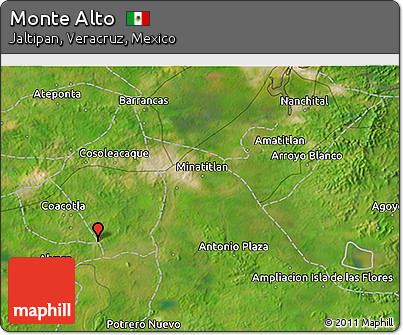 Satellite 3D Map of Monte Alto